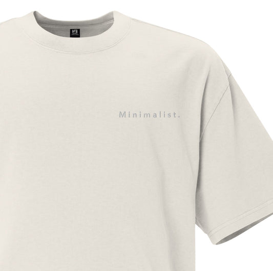 Minimalist (embroidered) - unisex oversized faded t-shirt