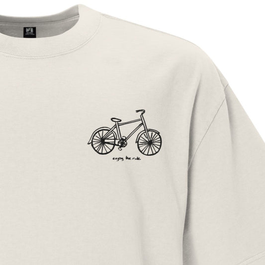 Enjoy the ride (embroidered) - unisex oversized faded t-shirt