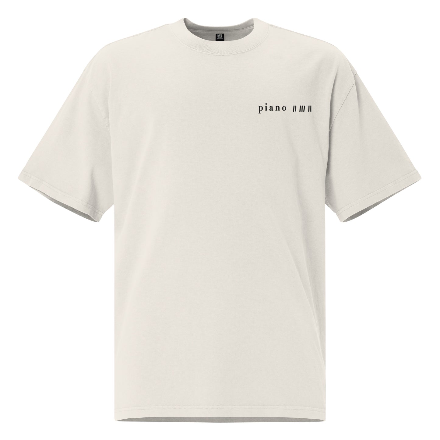 Piano (embroidered) - unisex oversized faded t-shirt