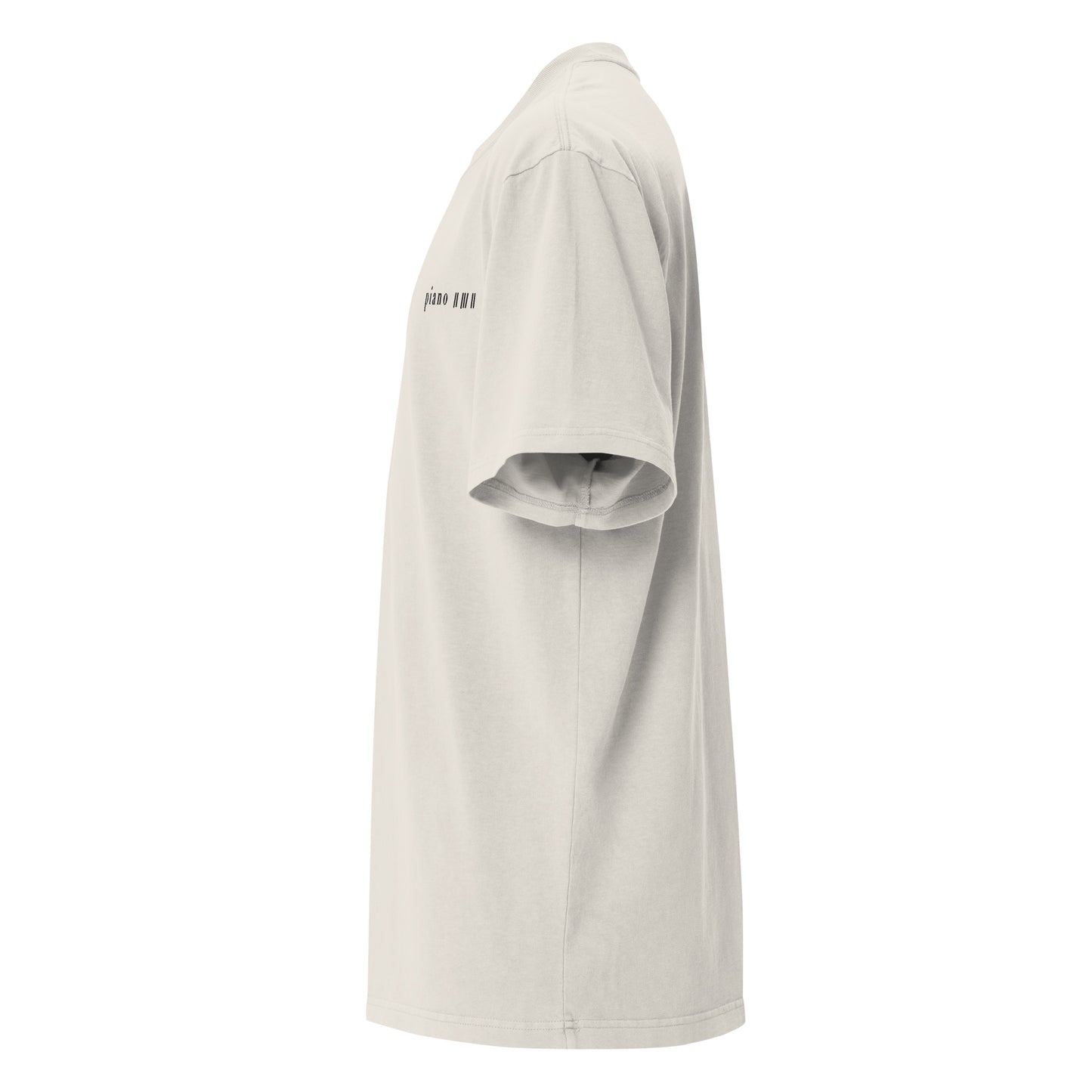 Piano (embroidered) - unisex oversized faded t-shirt